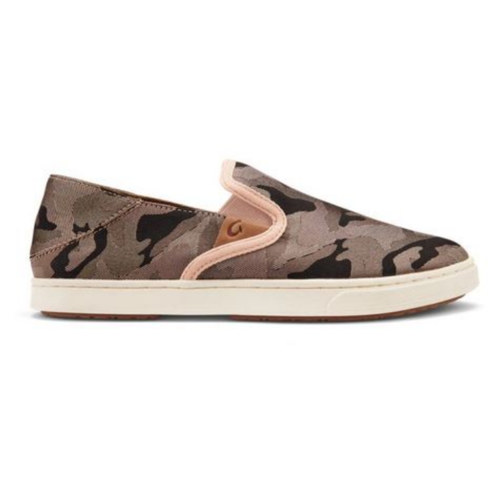 Olukai Pehuea Pa'I Camo Slip-On Sneakers Soft Pink Ke Au Shoes Ladies Size 5